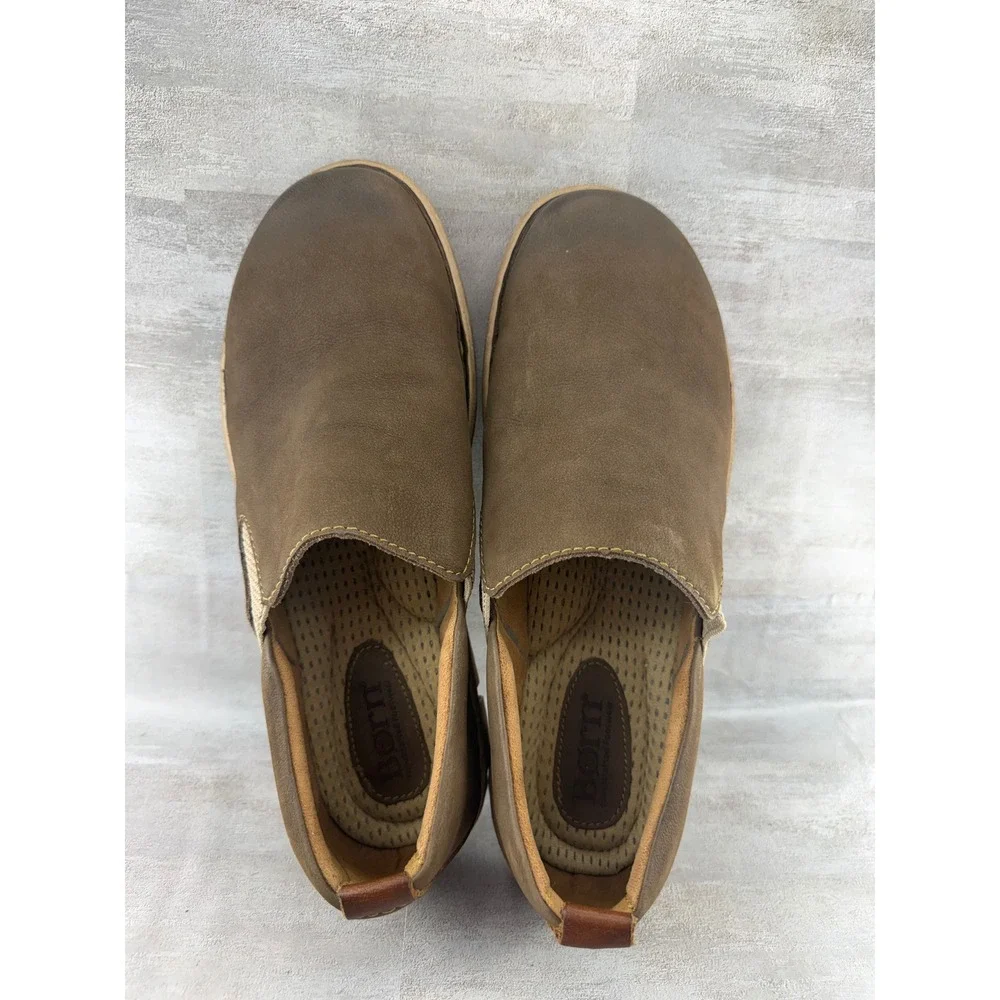 Born Men Brown Leather Slip On Loafers Comfort Shoes Size US 11 EU 44